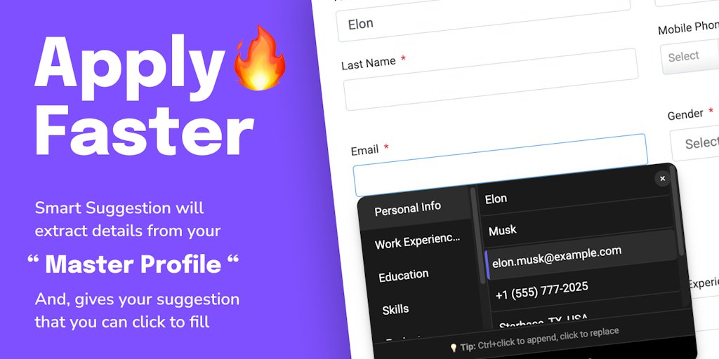 HammadDev's tweet card. GoGoResume — Apply to jobs without the stress. Tired of tweaking your resume in Word/Canva for every JD and retyping the same details on every job form? GoGoResume fixes it. Create your Master...
