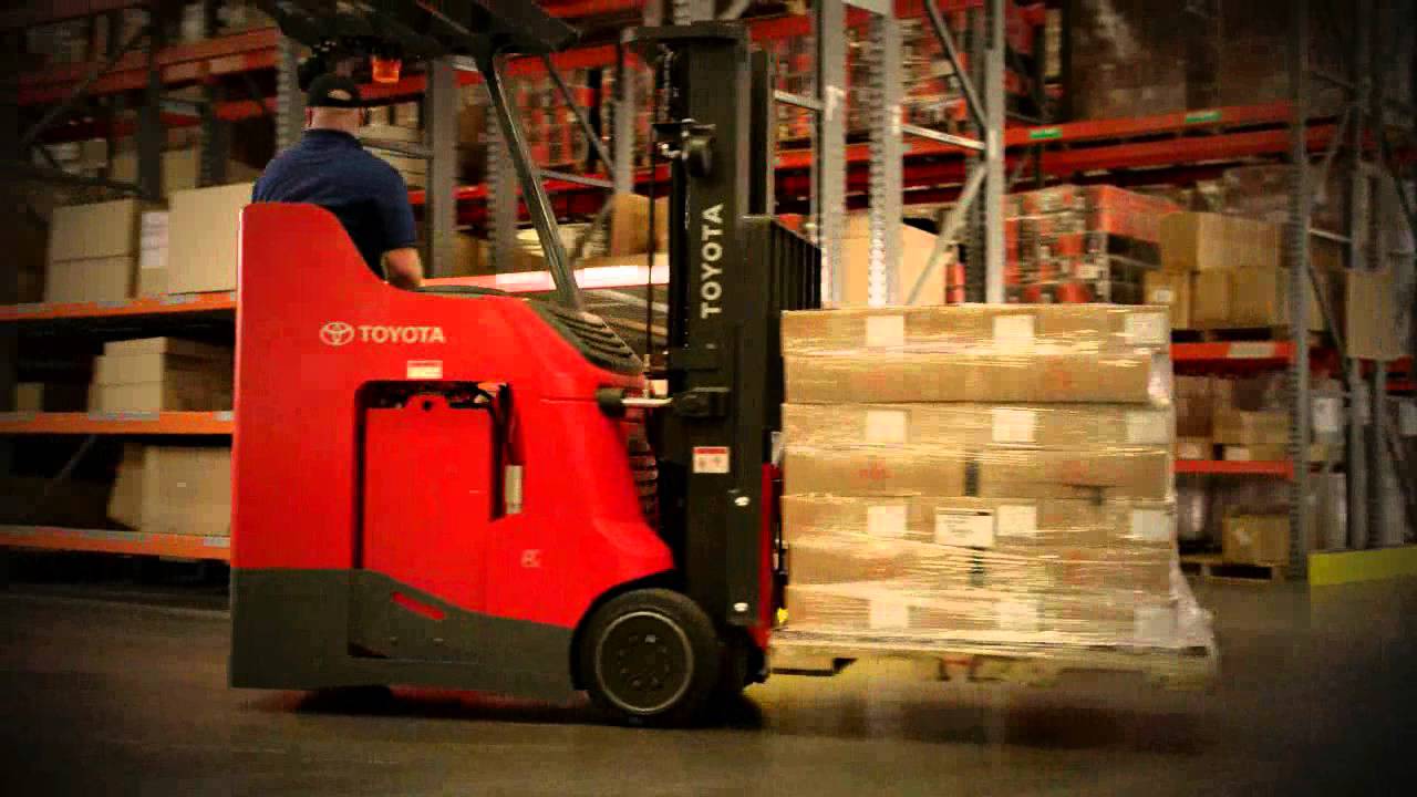 ToyotaEquipment's tweet card. Toyota 8-Series Stand Up Rider