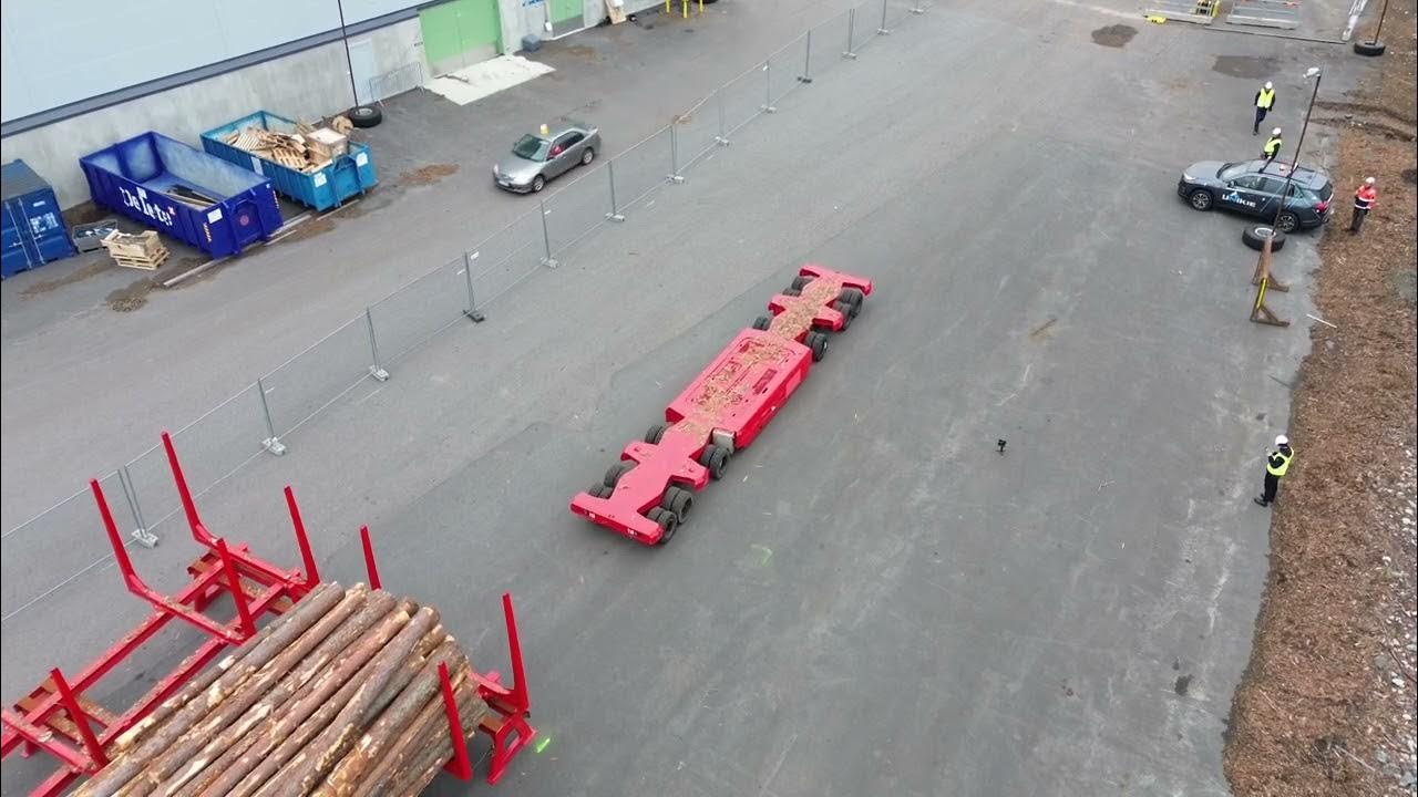 a_iqready's tweet card. Autonomous log transport demo by Unikie & Mantsinen