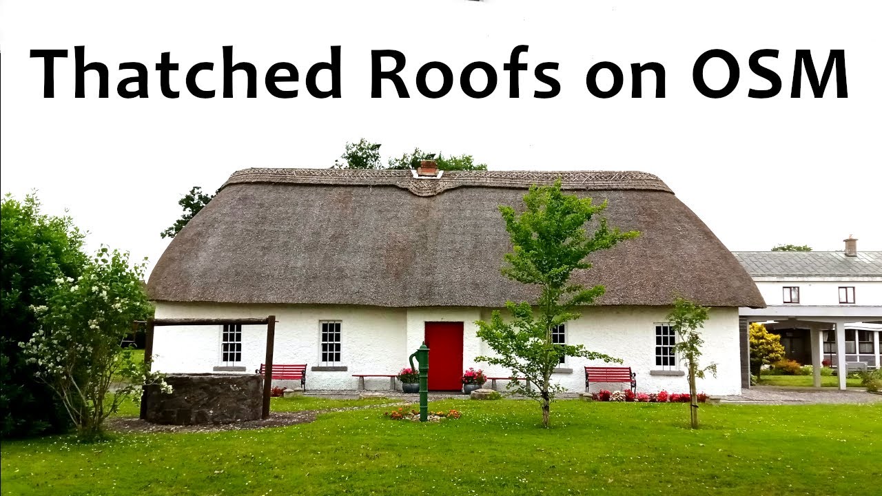 BUnicycling's tweet card. Mapping Thatched Roofs on OpenStreetMap