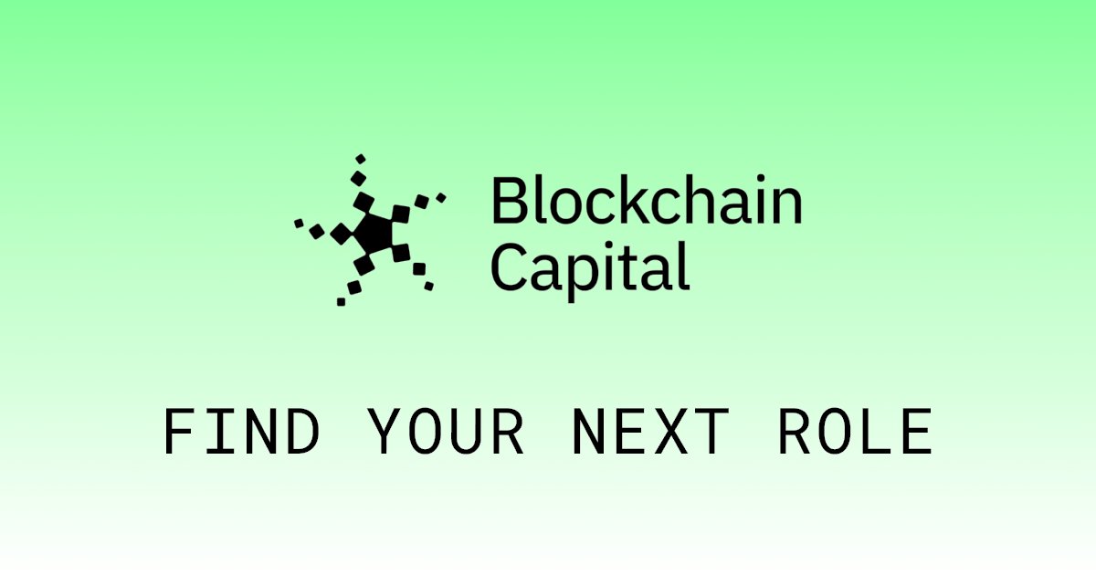 blockchaincap's tweet card. Search job openings across the Blockchain Capital network.