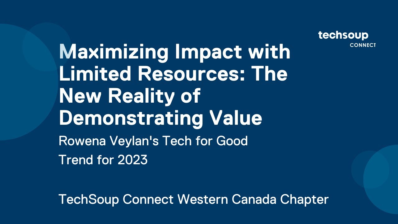 TechSoupConnect's tweet card. Maximizing Impact with Limited Resources: The New Reality of Demons...