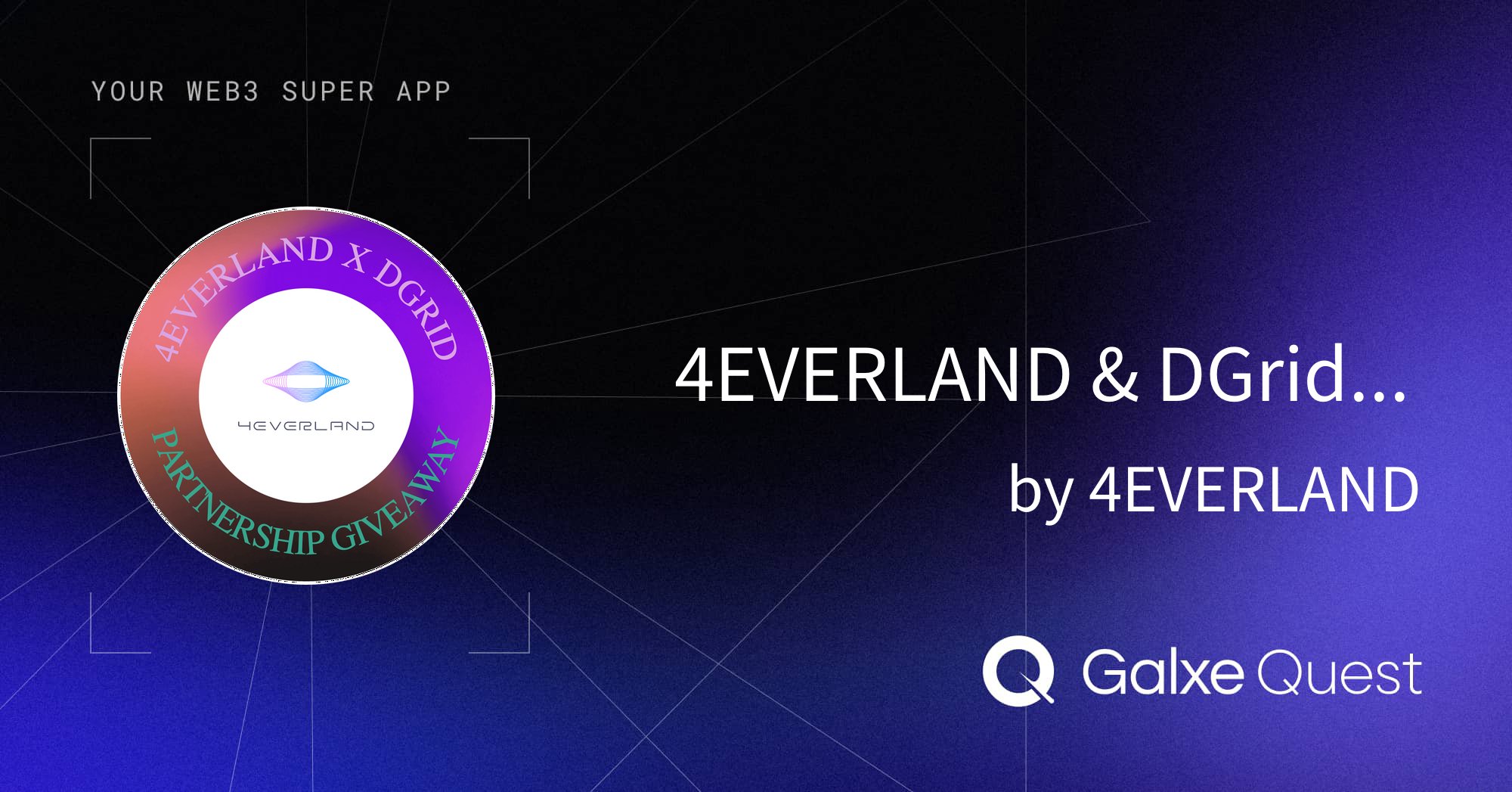 dgrid_ai's tweet card. Join 🎉 4EVERLAND & DGrid Partnership: Grab Your OAT to Share 200 $USDT! by 4EVERLAND on Galxe. Collect NFT and OAT badges to enhance your web3 presence and reputation.