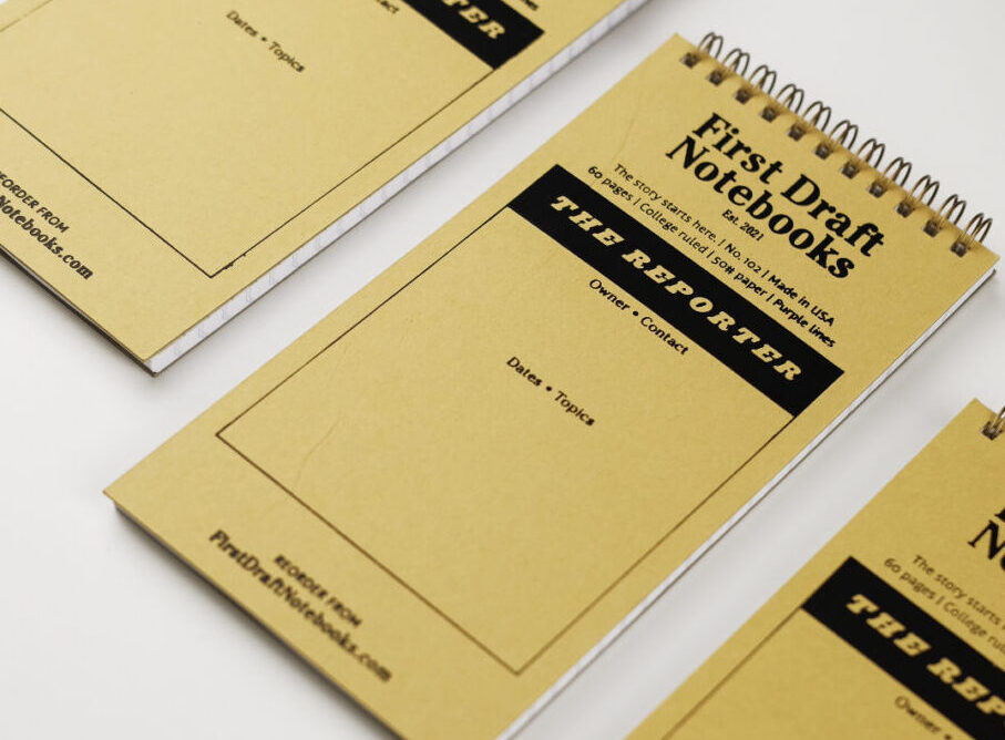 FDNotebooks's tweet card. The reporter’s notebook, treasured artifact of the craft, faces its own digital disruption.