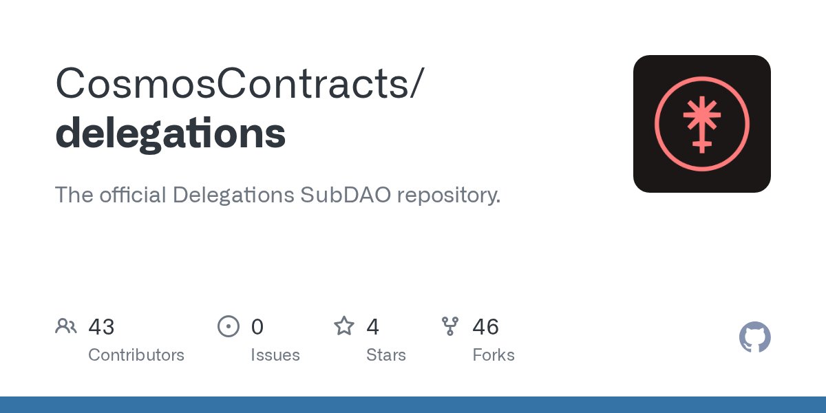 NodesLab's tweet card. The official Delegations SubDAO repository. Contribute to CosmosContracts/delegations development by creating an account on GitHub.