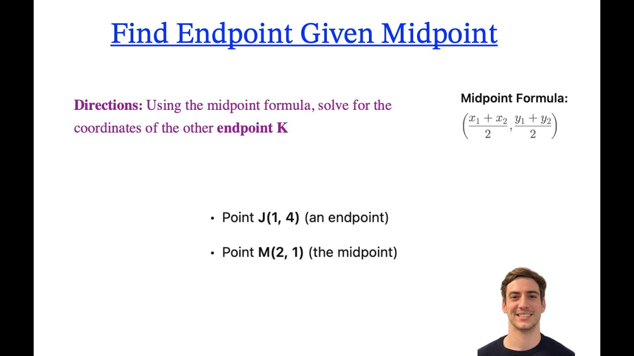 TheMathGoat's tweet card. Find Endpoint Given Midpoint