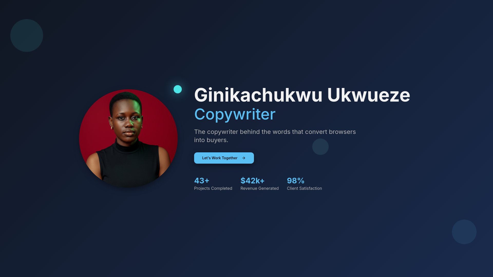 _ginikachukwu's tweet card. Expert copywriter specializing in sales pages, email sequences, and conversion-focused content that drives results for eCommerce brands and businesses.