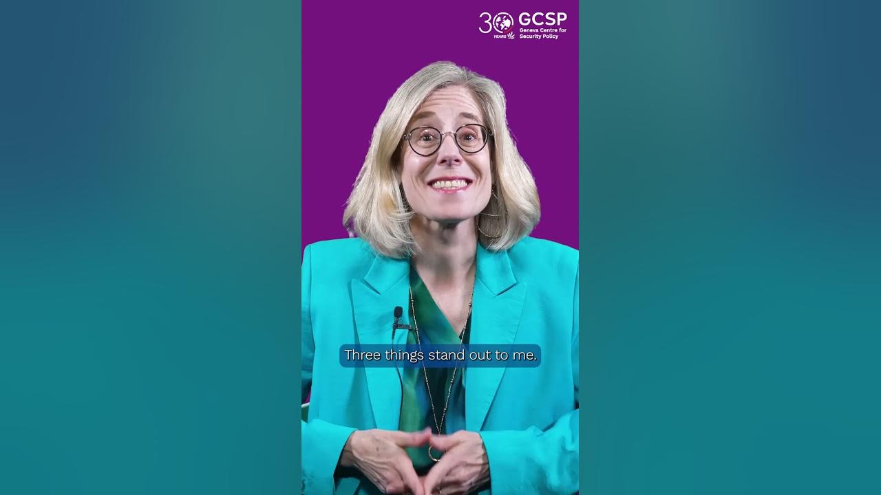 TheGCSP's tweet card. Voices of the GCSP: Ambassador Nathalie Chuard on 30 Years of Impact