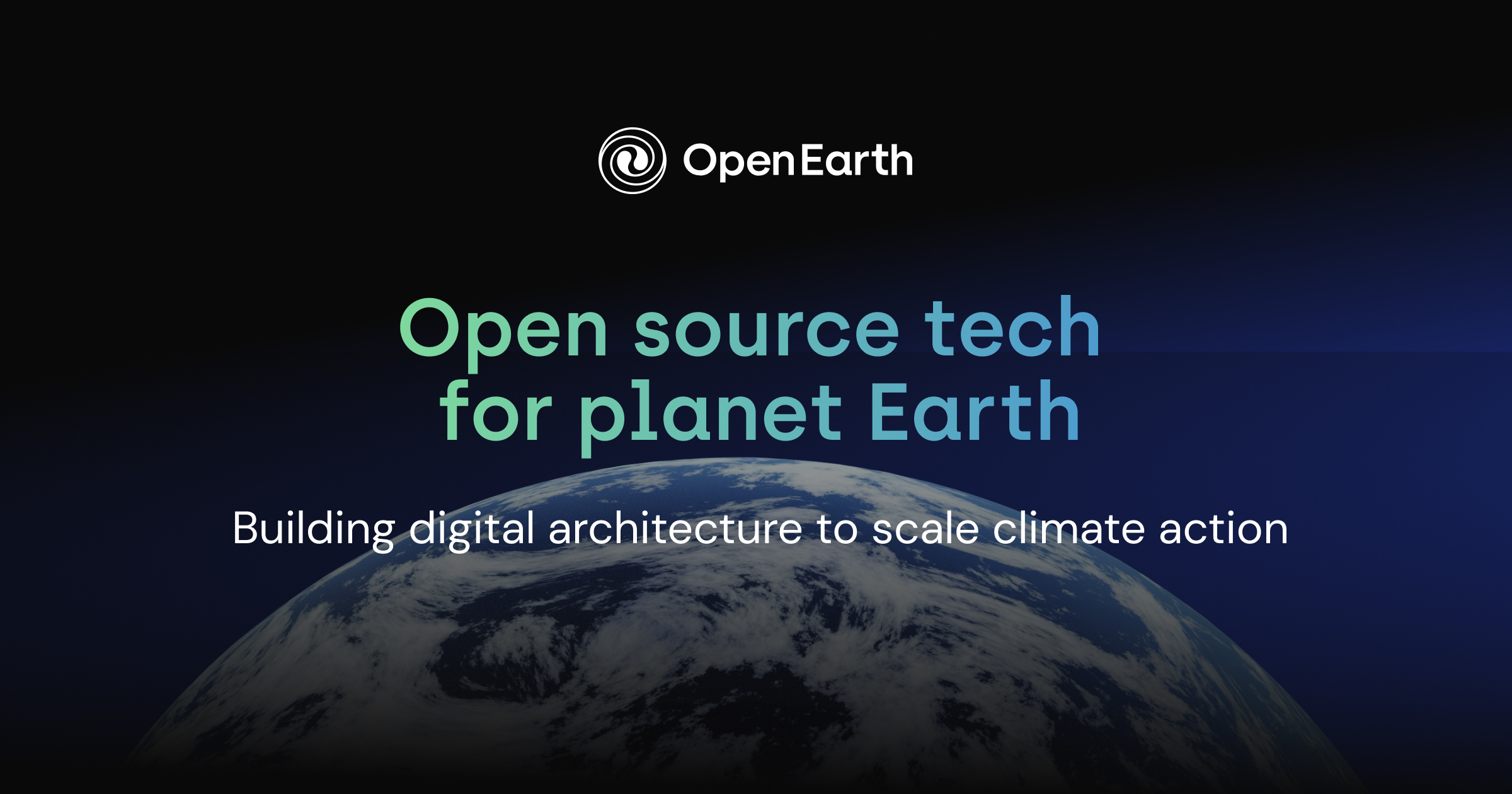 Open__Earth's tweet card. Stake for OpenEarth