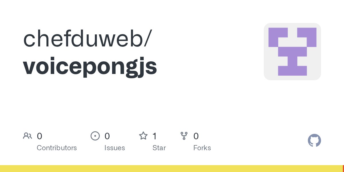 LucP's tweet card. Contribute to chefduweb/voicepongjs development by creating an account on GitHub.