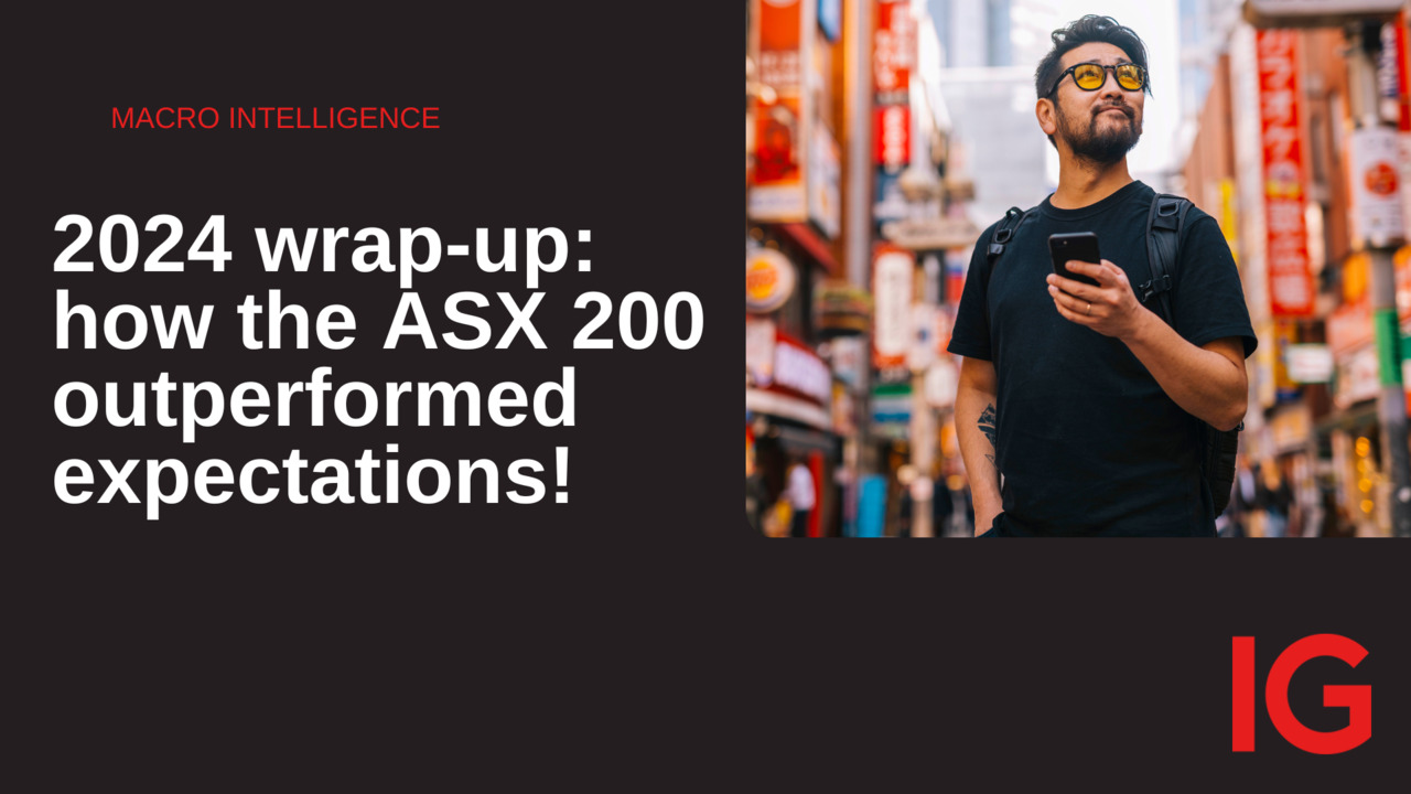 IGAus's tweet card. Explore the key drivers behind ASX 200's performance in 2024 and gain insights into how global events and market trends shaped the year.