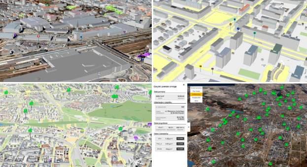 GISforum_PL's tweet card. Poznań 3D - dane czujników IoT (czaś odświeżania) - zobacz dane z czujników smogu (co 1h) - sprawdź gdzie teraz jest Twój tramwaj lub autobus (co 15s) - zobacz gdzie możesz zaparkować na parkingu...