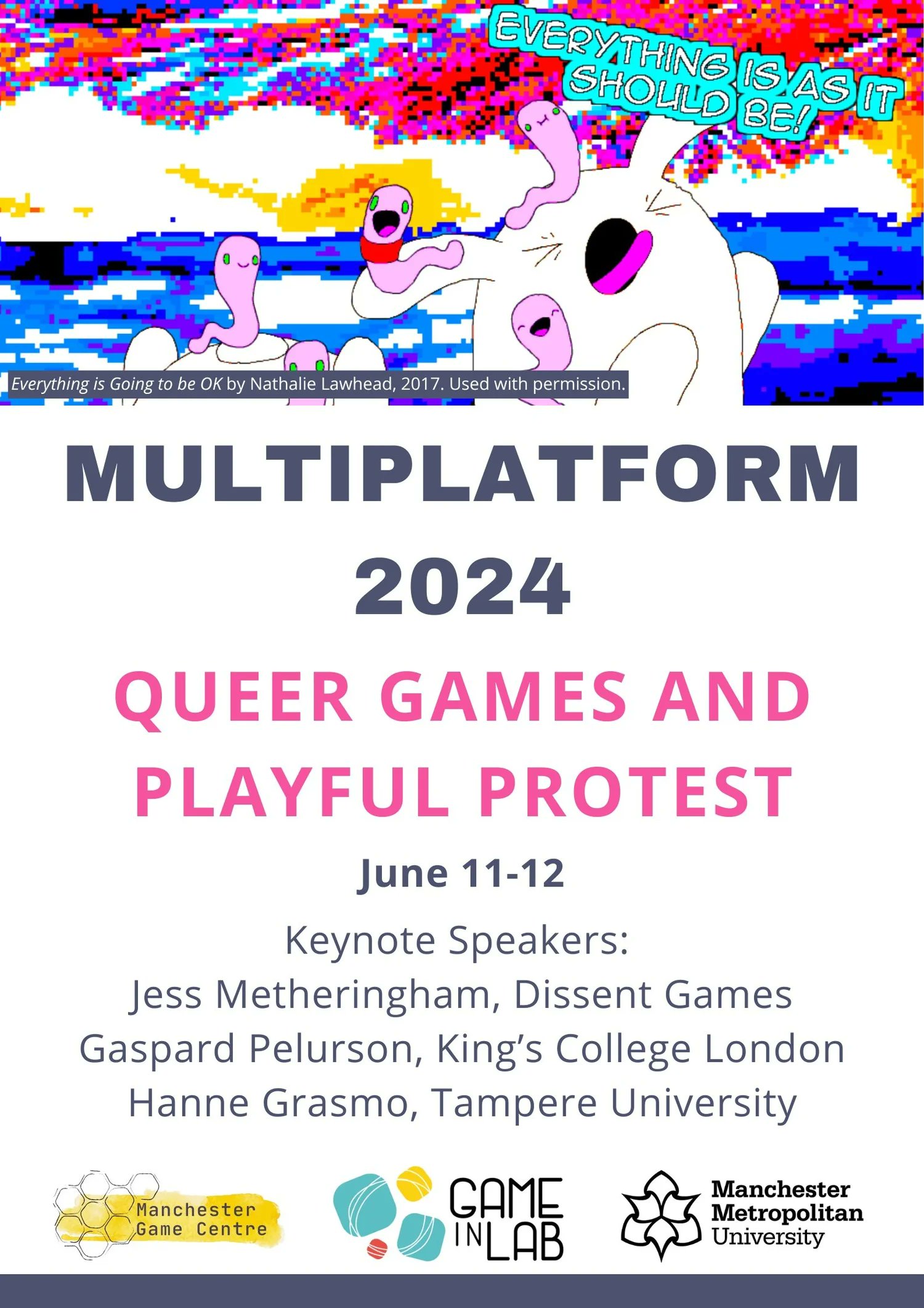 MMGameCentre's tweet card. Multiplatform 2024 has a dual focus on analogue and digital games and is themed around a concern with queer and dissident games and gaming practices. In addition to a day of academic and industry...