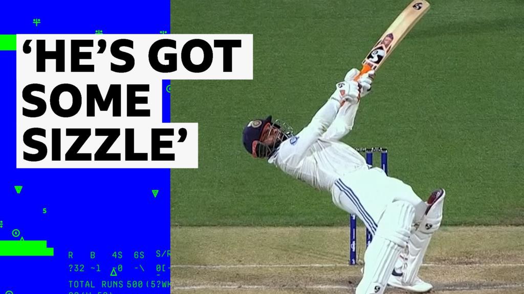 jsfox8's tweet card. Rishabh Pant plays an "outrageous" hook shot for four during day two of the second Test between Australia and India in Adelaide.