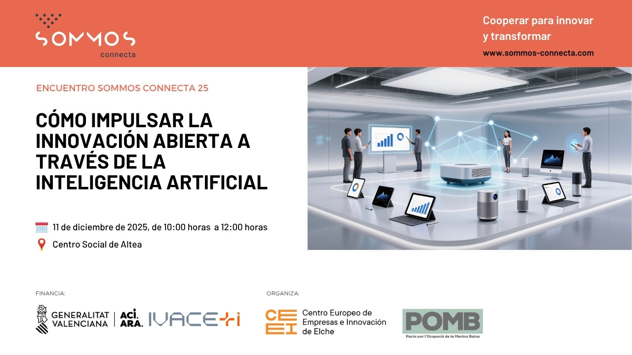 emprenemjunts's tweet card. Encuentro Sommos Connecta 2025 El programa Sommos Connecta reúne un conjunto de actividades de fomento de la innovación colaborativa entre empresas, utilizando el potencial de las sinergias que se...