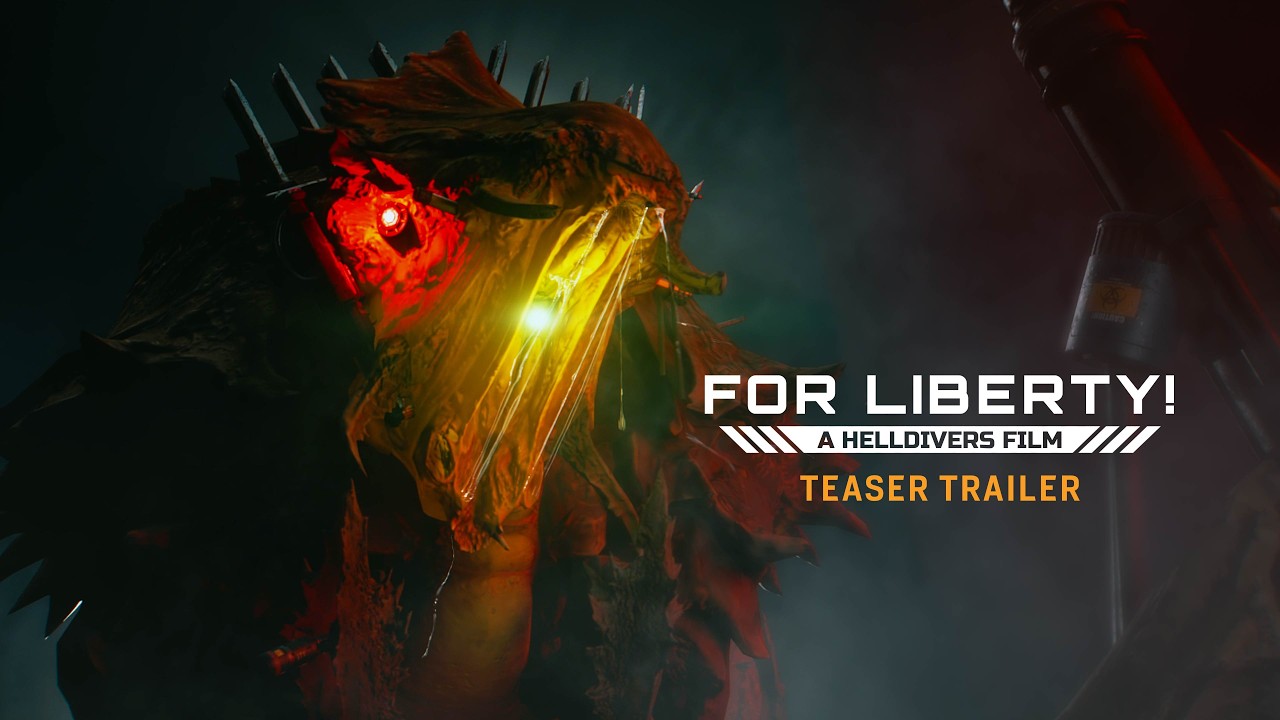 VioletHayami's tweet card. For Liberty! A Helldivers Film | Teaser Trailer