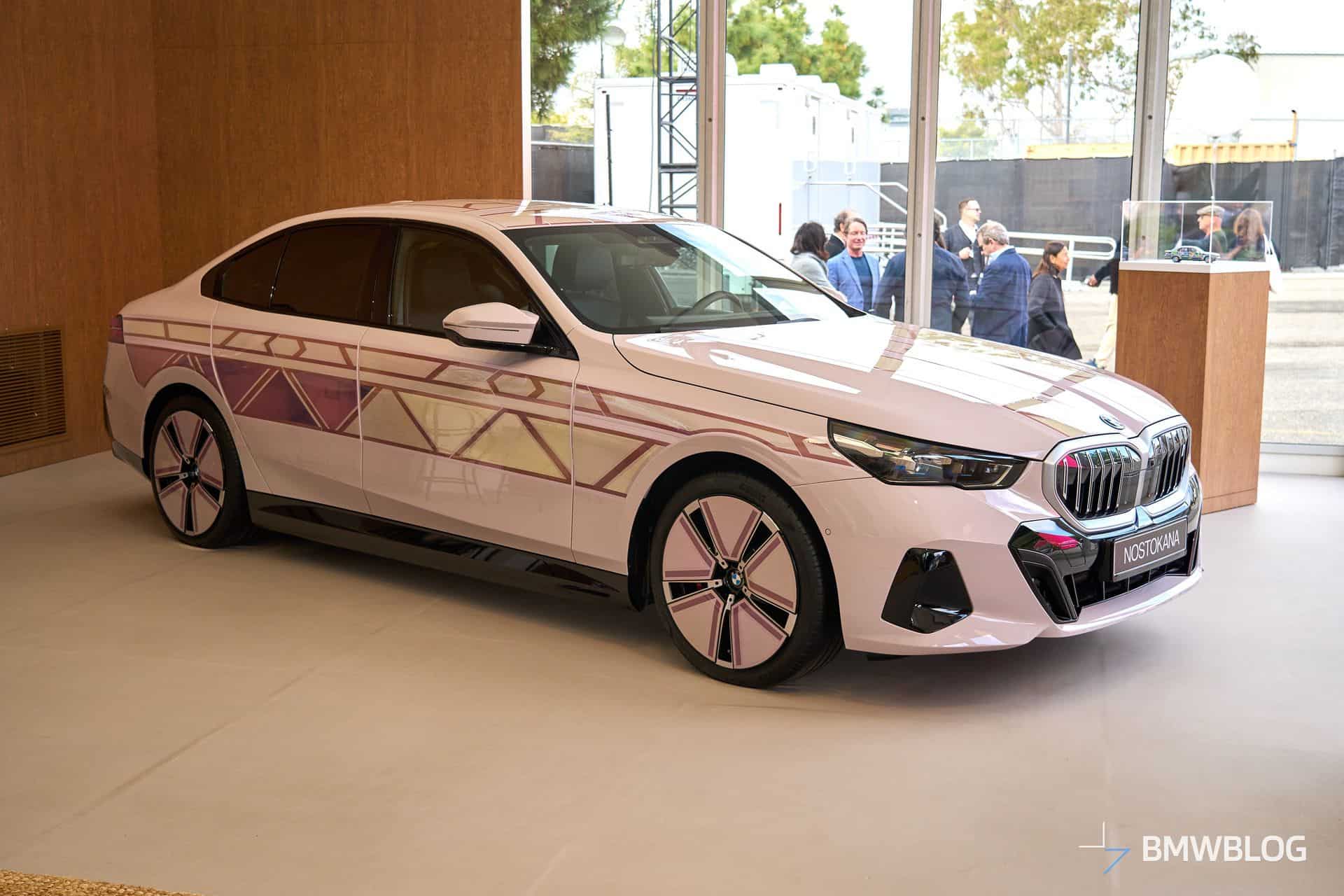 bmwblog's tweet card. We got up close and personal with the BMW i5 Flow NOSTOKANA, the electric 5 Series Sedan that can change its color thanks to E Ink tech.