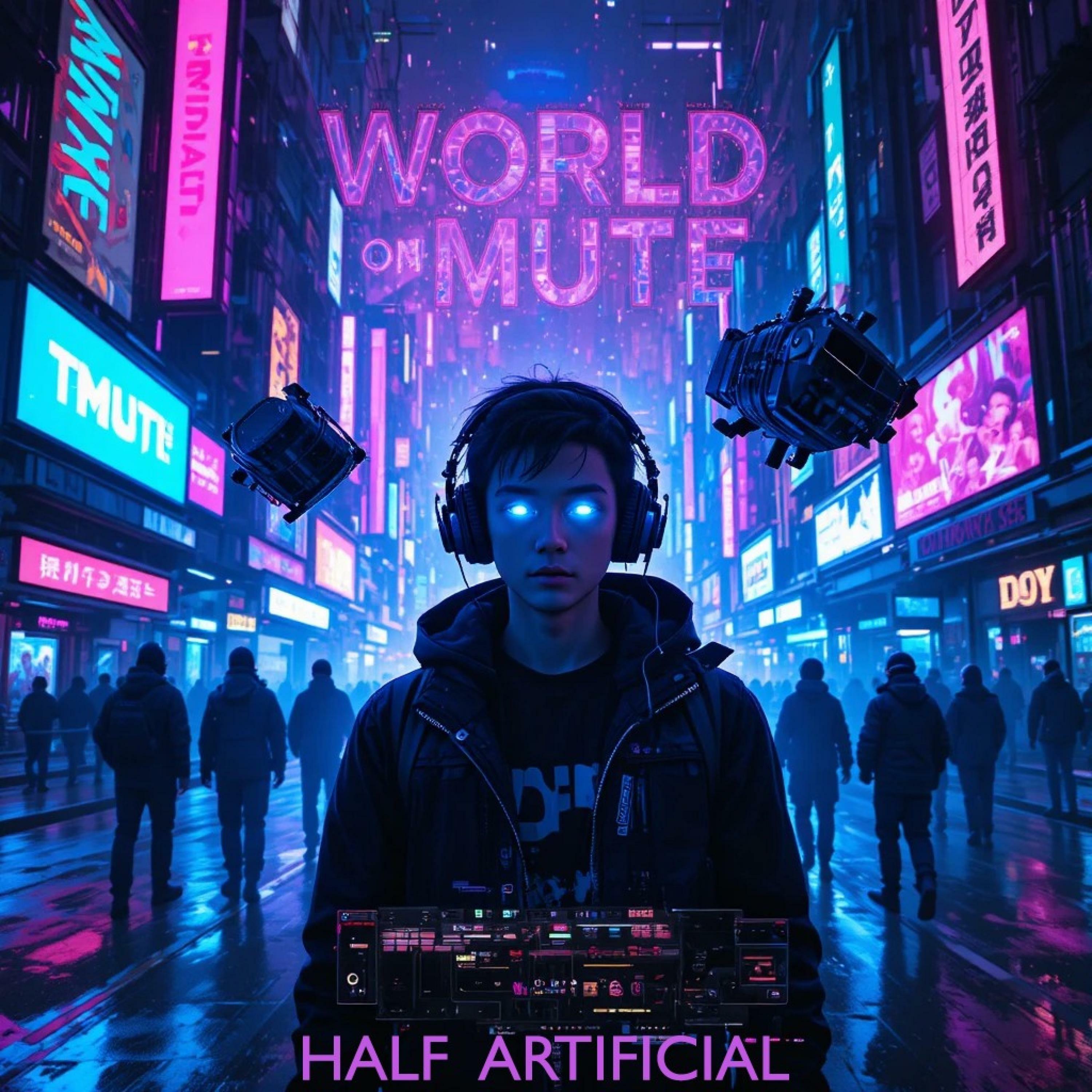 ArtificialHalf's tweet card. World on Mute