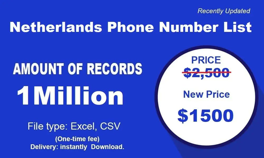 riya_moni40365's tweet card. Netherlands phone number list has 3 million consumer mobile numbers. up to date and accurate telemarketing leads from Latest Mailing Database.