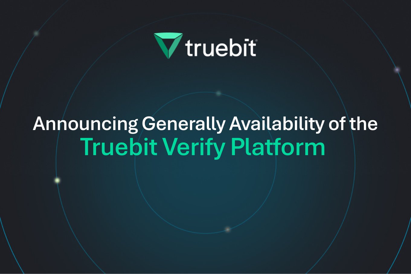 Truebitprotocol's tweet card. Truebit Verify generates cryptographic proof for offchain operations—API calls, compliance workflows, calculations. The verification layer for tokenized assets.