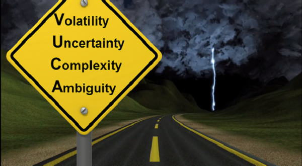 paramc1's tweet card. VUCA is an acronym that was first used in 1987, drawing on the leadership theories of Warren Bennis and Burt Nanus – to describe or to reflect on the volatility, uncertainty, complexity and ambiguity...