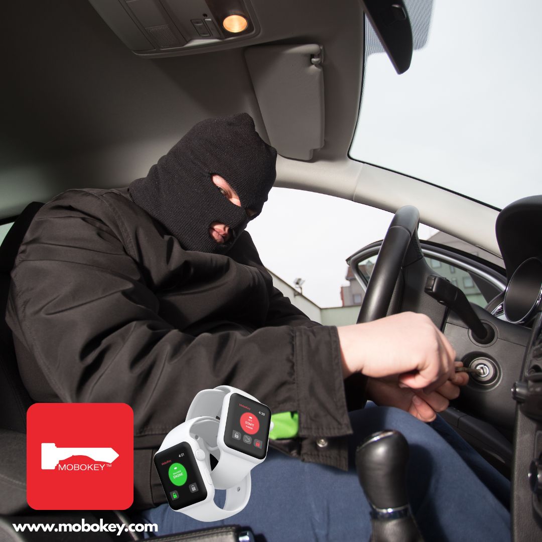 MoboKey's tweet card. Car security is a growing concern, as car theft has increased dramatically in recent times. Even with high-tech fobs and immobilizers, vehicles are not always safe. According to the Insurance Bureau...