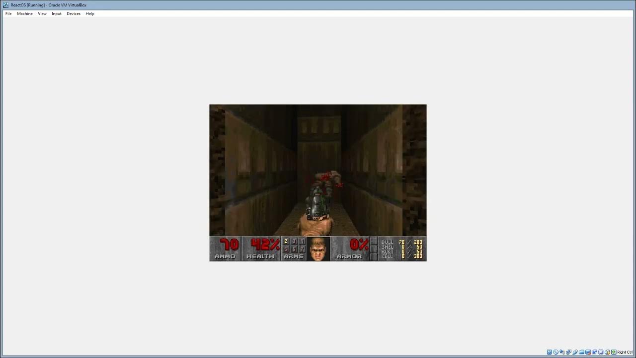 reactos's tweet card. ReactOS running Zdoom