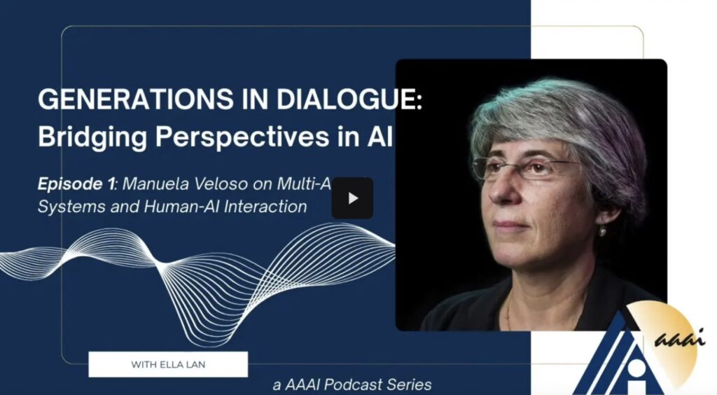 Robohub's tweet card. Generations in Dialogue: Multi-agent systems and human-AI interaction with Professor Manuela Veloso...