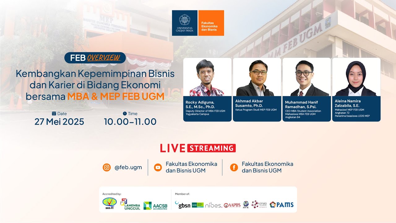 feb_ugm's tweet card. Kembangkan Kepemimpinan Bisnis dan Karier di Bidang Ekonomi bersama...