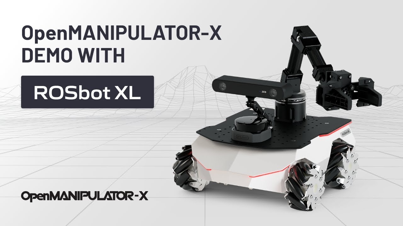 husarion's tweet card. ROSbot XL with OpenMANIPULATOR-X
