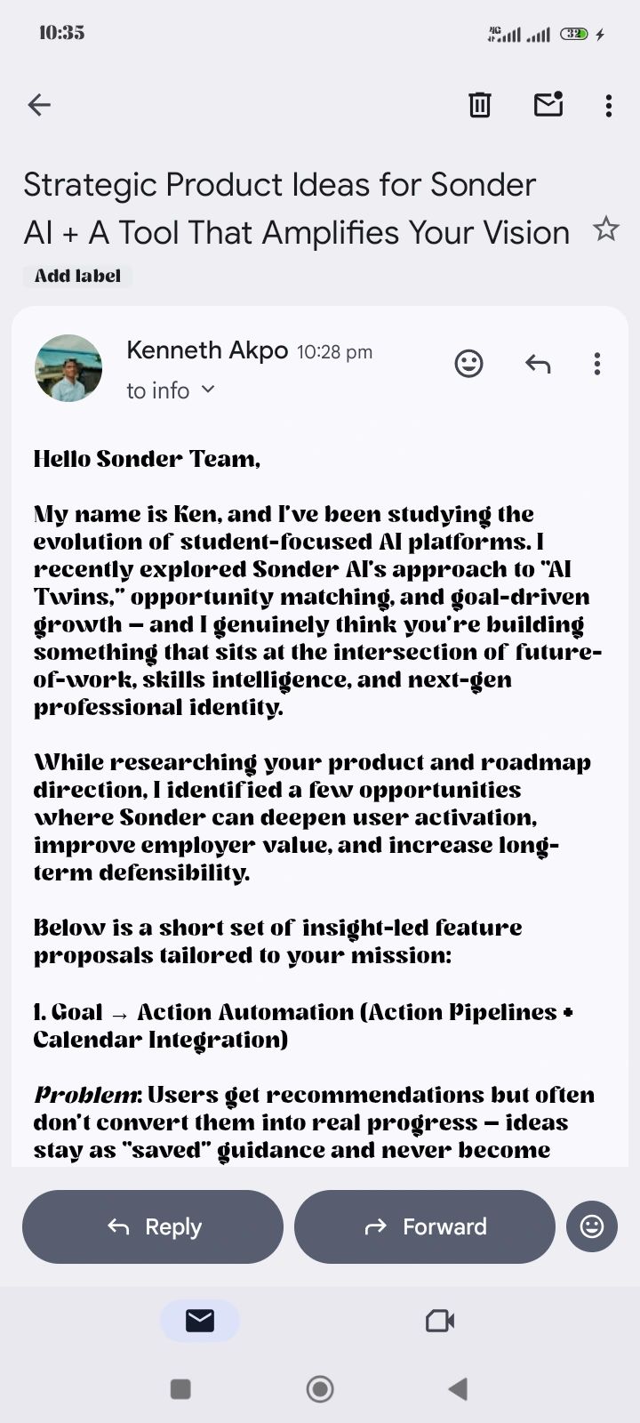 kenneth_akpo's tweet card. Ken's Ideation Series - Sonder AI On this episode, I did research on a Tech start-up called Sonder AI based in Croatia. Sonder AI is a skills-based social network that empowers individuals to develop...