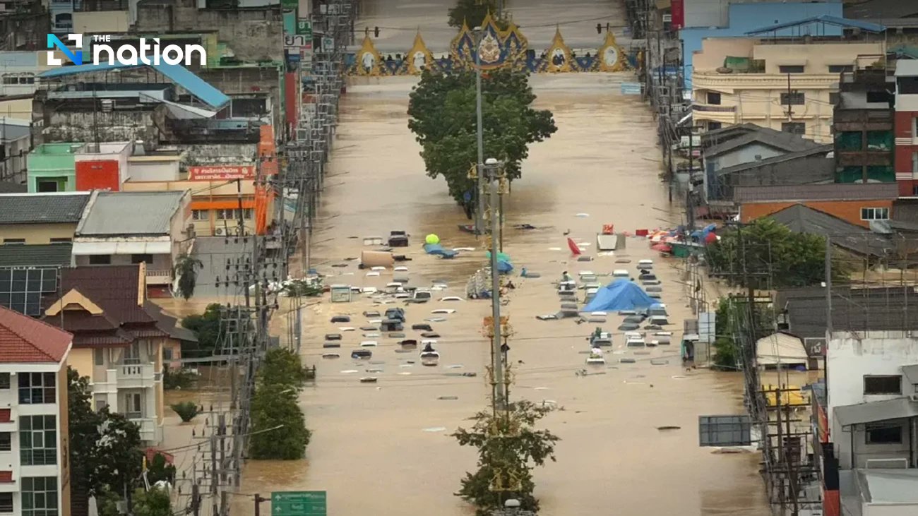 Thenationth's tweet card. GISTDA’s analysis shows Hat Yai floodwaters reached 630mm of rainfall, higher than in 2010, highlighting the extreme weather and structural vulnerabilities of the region.