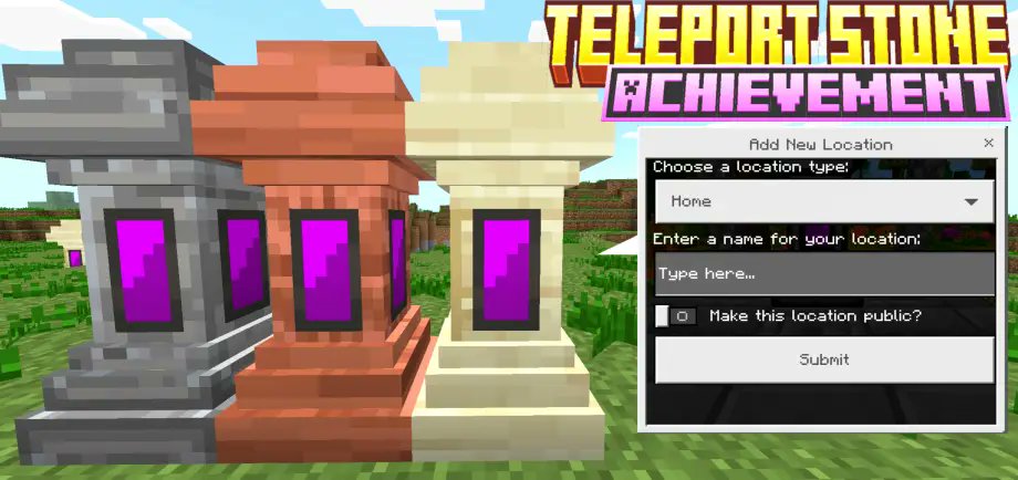 modbay_feed's tweet card. This addon allows players to craft teleport stones for quick travel between locations in-game, making exploration and navigation more convenient with customizable waypoints and instant teleportation.