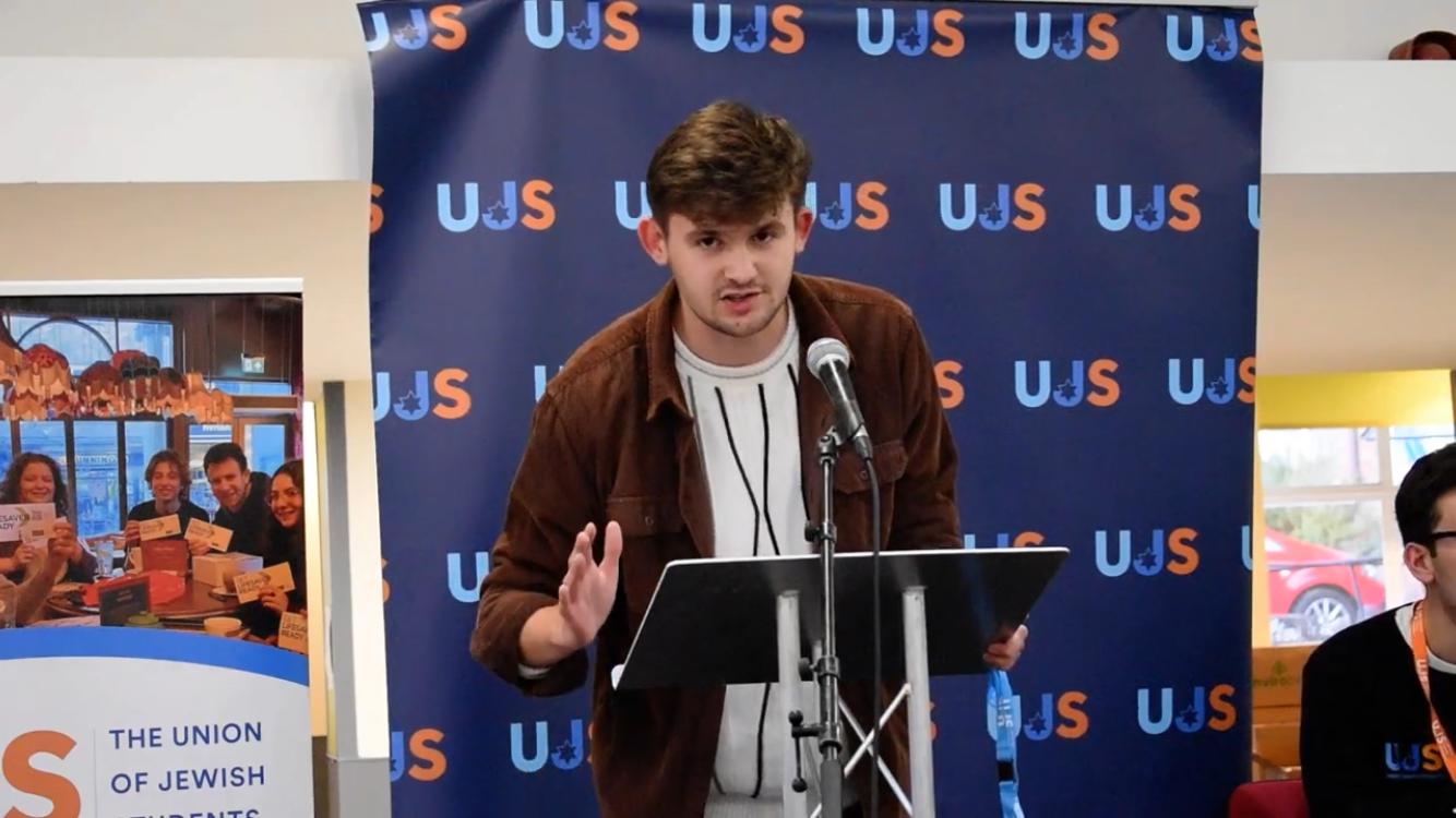 UJS_PRES's tweet card. Louis Danker takes the helm during a turbulent time, pledging zero tolerance on antisemitism and a bold revival of Jewish life across UK campuses