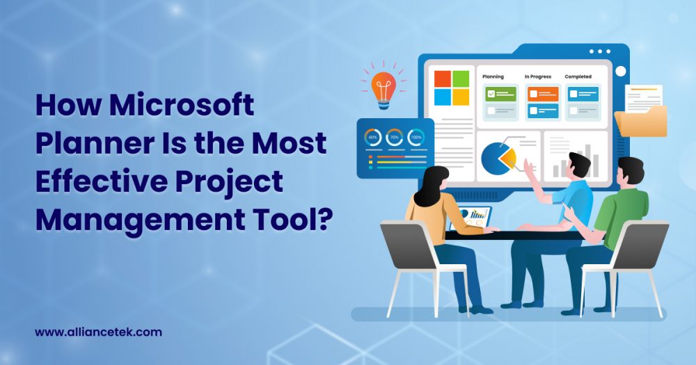 AllianceTekInc's tweet card. Discover how Microsoft Planner simplifies project management with clear task organization, collaboration, and progress tracking. Read now.