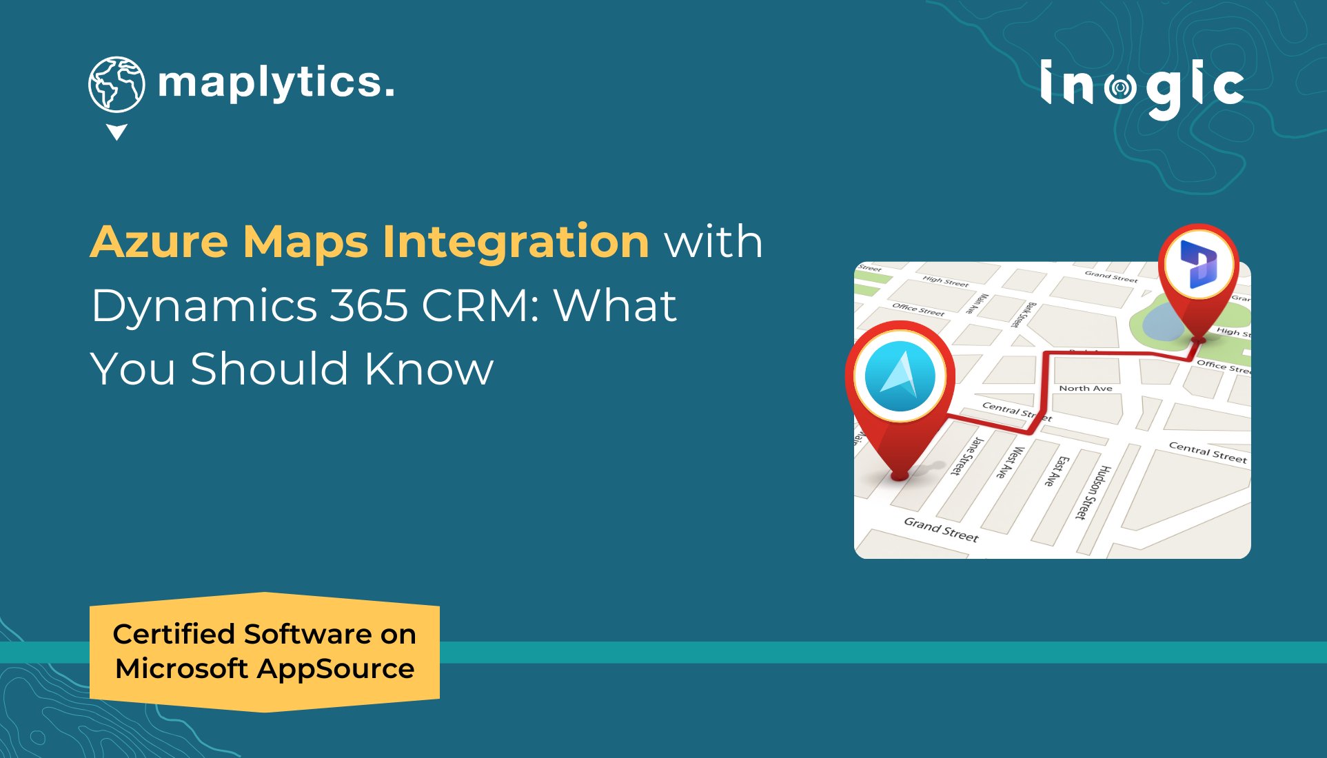 Maplytics's tweet card. As Microsoft gradually shifts from Bing Maps to Azure Maps, Dynamics 365 CRM is seeing a significant upgrade in its location intelligence capabilities. Azure Maps brings advanced mapping, geospatial...