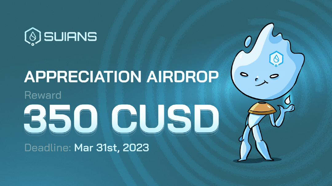 chitagirya3rd's tweet card. 🔥Airdrop details Total prize: 350 CUSD Deadline: 11:59 PM (UTC+7) 31/03/2023. 🎁Rewards distribution 225 CUSD will be equally distributed to 15 lucky participants who complete the tasks 100 CUSD...