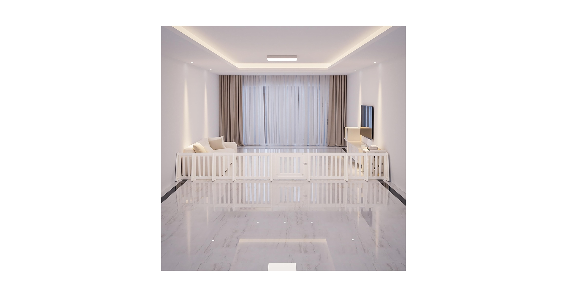 Fire528096's tweet card. 自由に組み合わせできる多機能ベビーサークルは、一の字・コの字・平行・ドア前・ソファ周り・ベッドサイドなど、お部屋のレイアウトや用途に合わせて自由に設置できます。階段前やテレビまわりなど、危険な場所への出入りをしっかり防止し、お子さまを安全に守ります。底面には強力な吸盤が付いており、ズレや転倒を防ぐ安定設計。フローリングでの使用に最適です（※ジョイントマットやカーペット上での使用は不可）。地球...