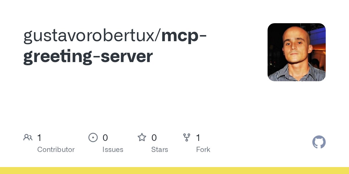 gustavorobertux's tweet card. Contribute to gustavorobertux/mcp-greeting-server development by creating an account on GitHub.