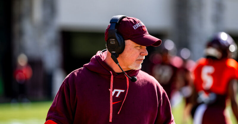 TechLunchPailD's tweet card. Read what Hokies interim HC Philip Montgomery had to say about whether he considered a QB change from Kyron Drones to Pop Watson or not vs No. 18 Virginia.