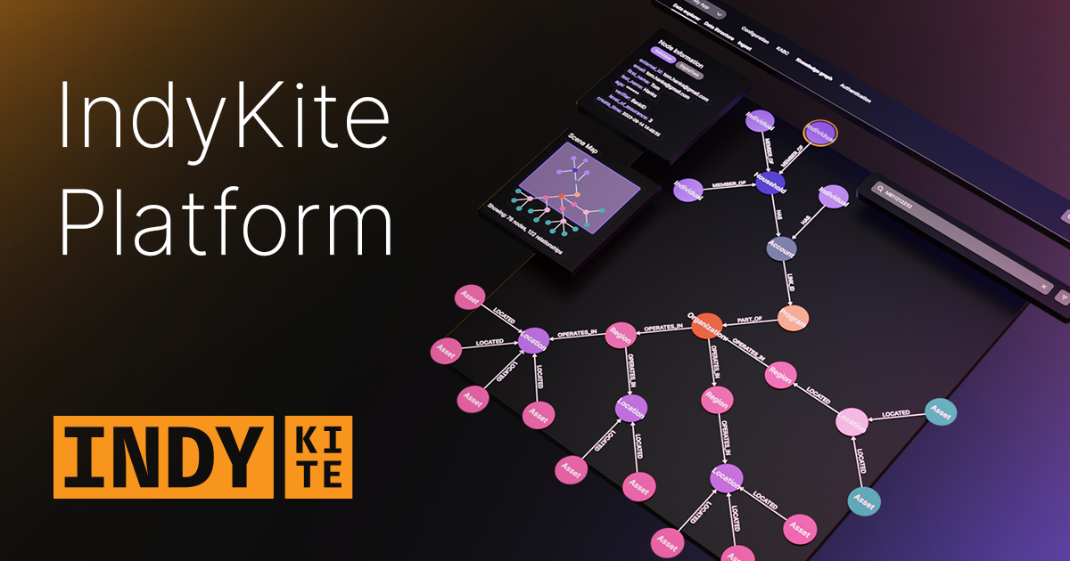 Indykite's tweet card. Solve data trust and AI challenges with IndyKite. Control your data, boost visibility, and power intelligent applications with confidence.