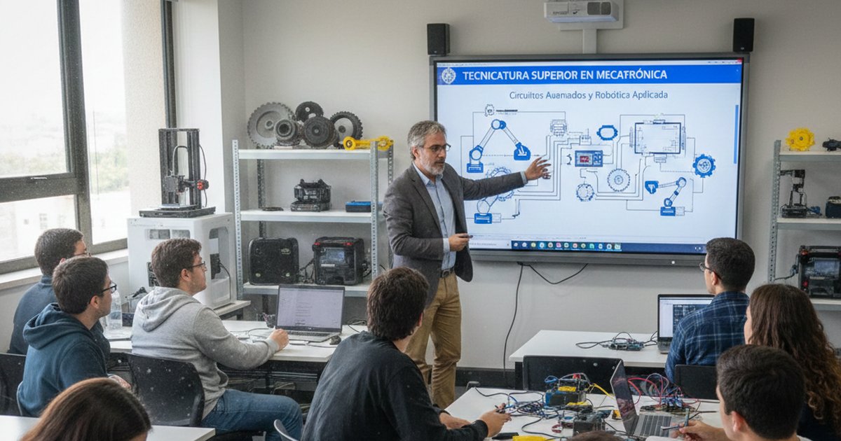 sitioandinomza's tweet card. La Dirección General de Escuelas aprobó la Tecnicatura Superior en Mecatrónica, una carrera tecnológica considerada estratégica para el desarrollo productivo.