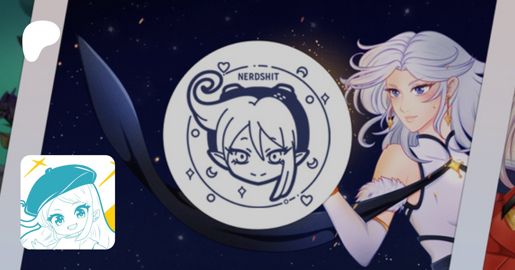 nerdshittv's tweet card. bietet Illustrationen und Designs