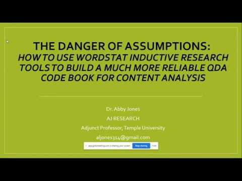 Provalis_SDAS's tweet card. Provalis Research: The Danger of Assumptions use WordStat to build...