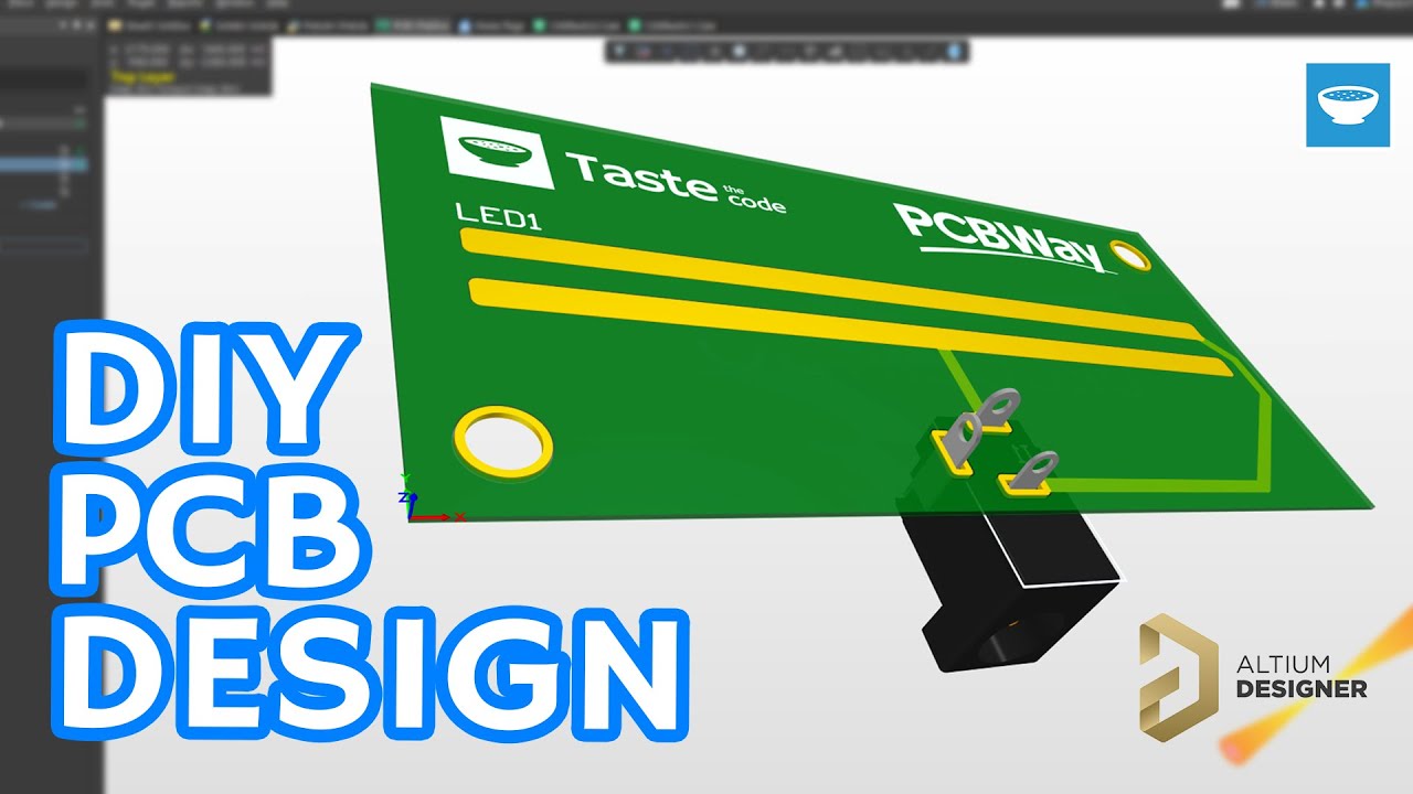 taste_the_code's tweet card. Creating a Super Simple PCB in Altium - Edge Lit Acrylic Sign Project
