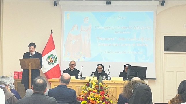 embaperuva's tweet card. La Embajada del Perú ante la Santa Sede participó en la conferencia El compromiso en favor de la dignidad de la mujer peruana. Memorias de la “Sierva de Dios” Clara del Corazón de María (1860–1924),...