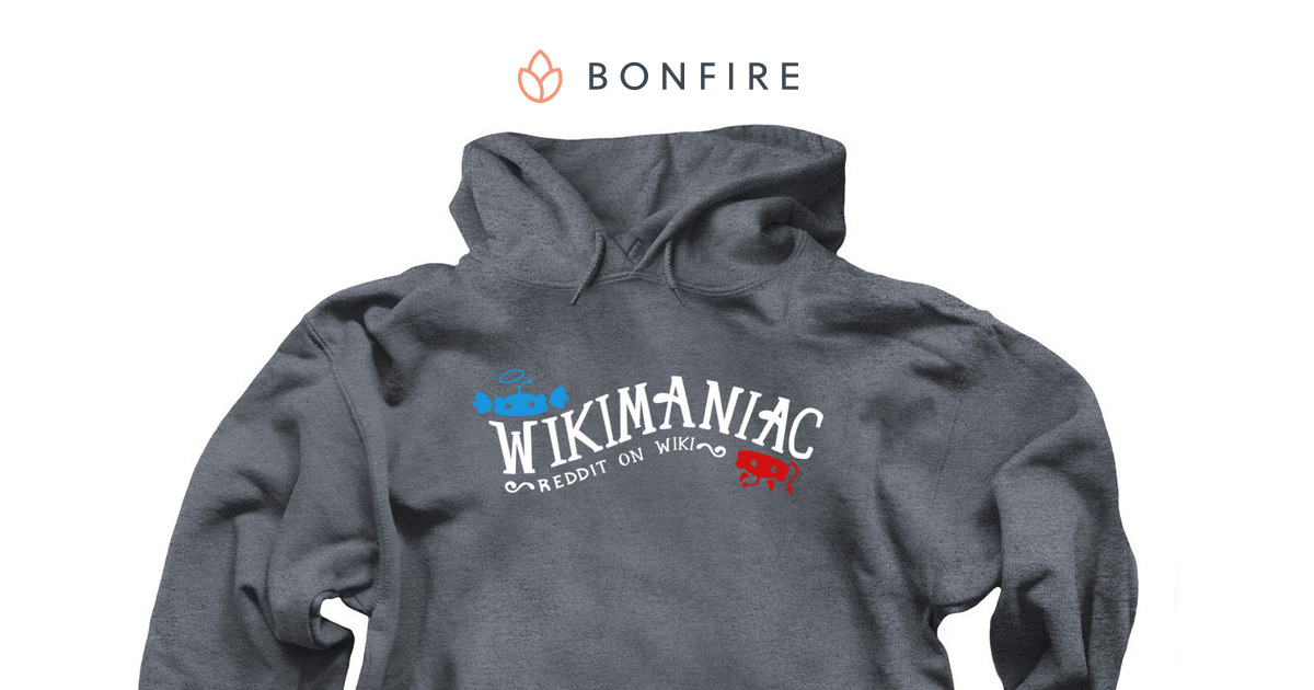 Vablackbelt2005's tweet card. Grab your limited edition Wikimaniacs merchandise before the campaign closes. Featuring Dark Heather Pullover Hoodies, professionally printed in the USA.