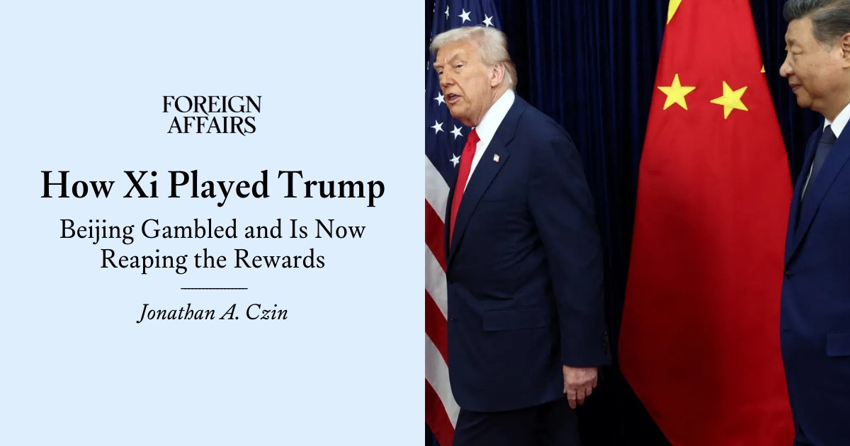 jonczin's tweet card. Beijing gambled and is now reaping the rewards.