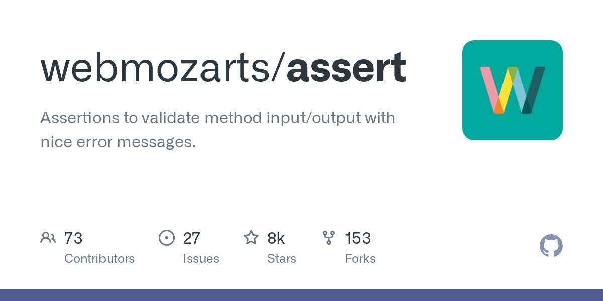 maartenpaauw's tweet card. Assertions to validate method input/output with nice error messages. - webmozarts/assert