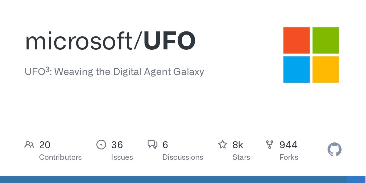 vyokky's tweet card. UFO³: Weaving the Digital Agent Galaxy. Contribute to microsoft/UFO development by creating an account on GitHub.